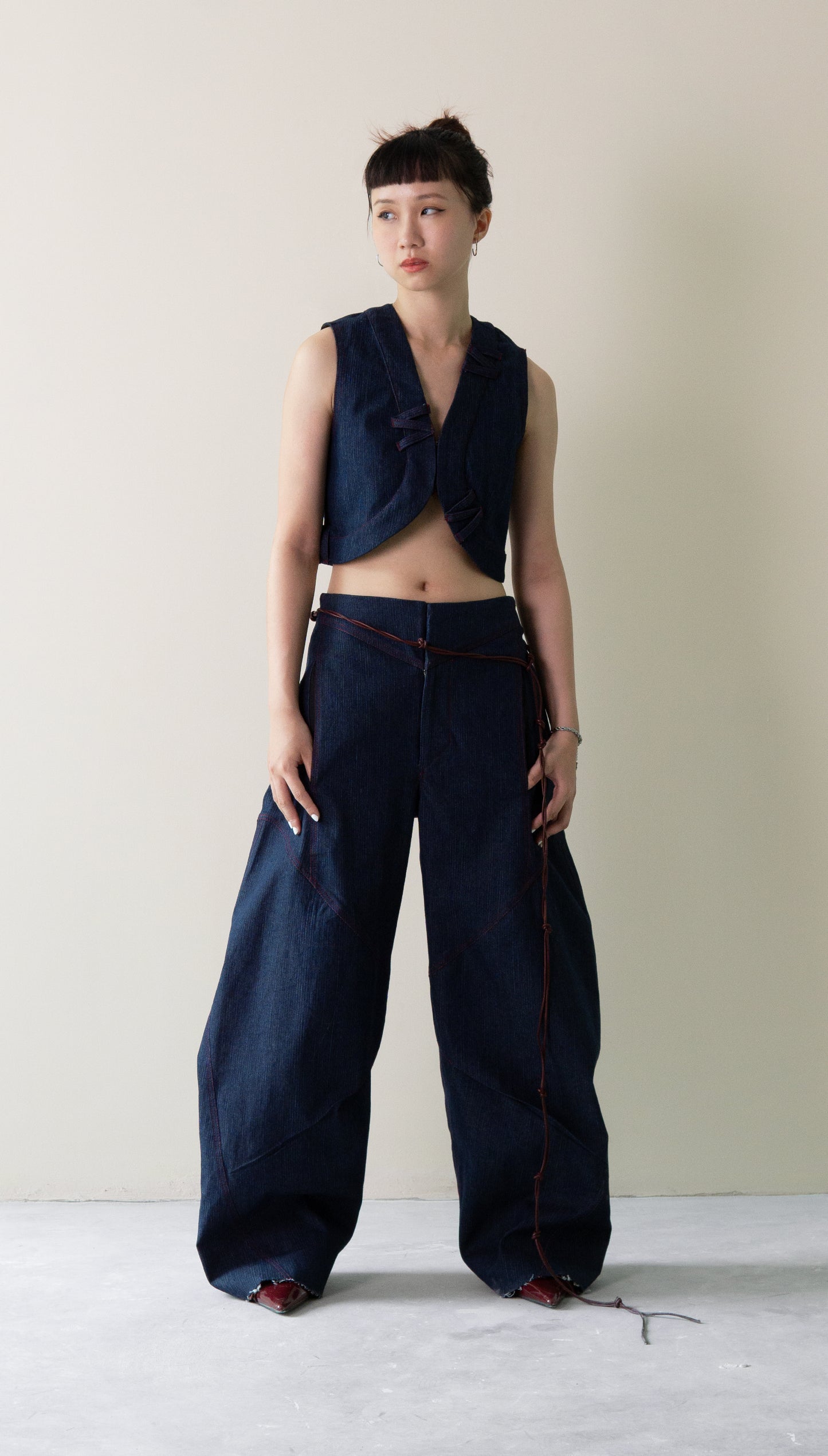 Looped Denim Vest