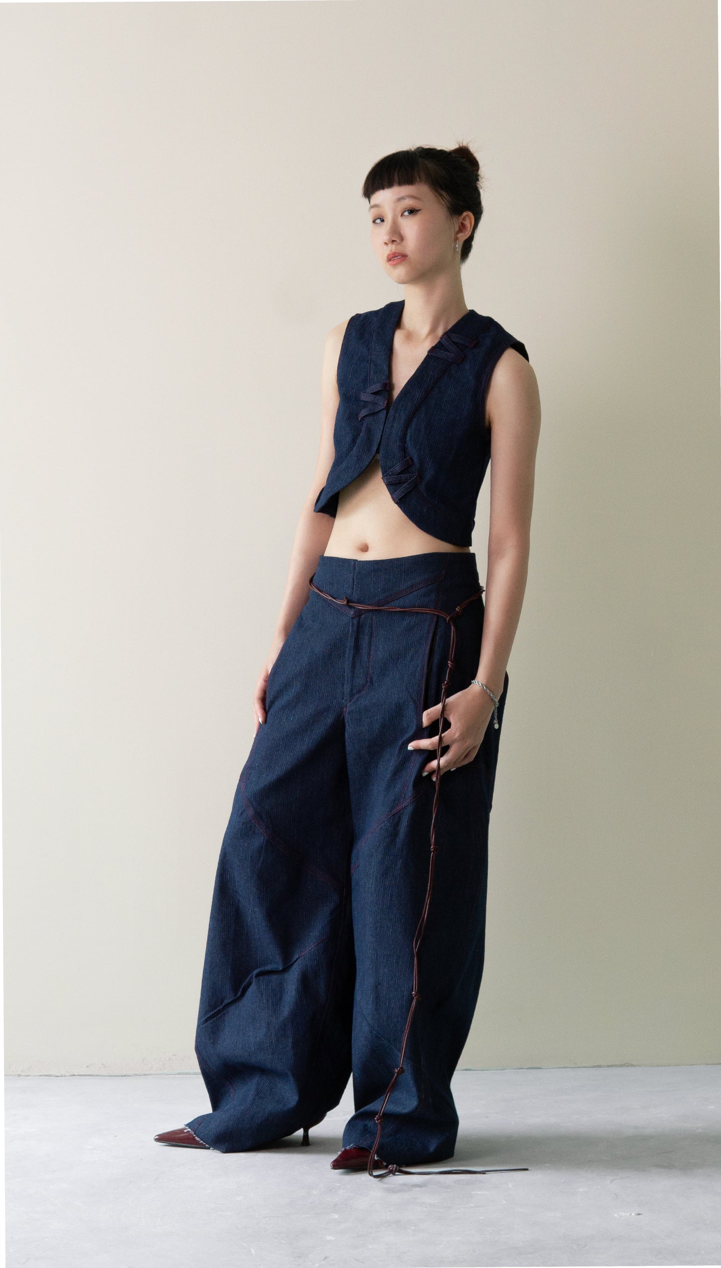 Looped Denim Vest