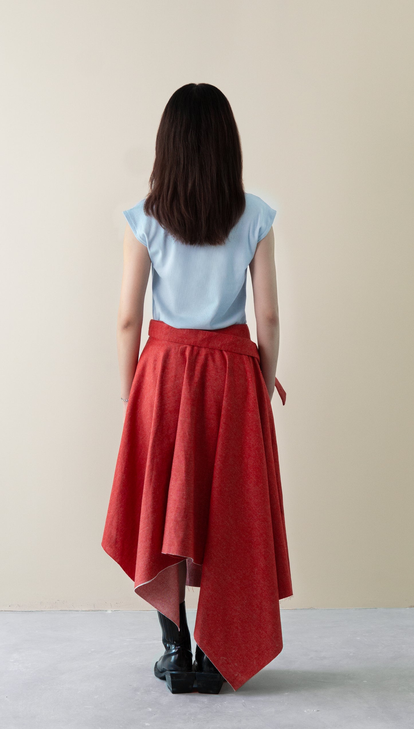 A Cascade Denim Skirt